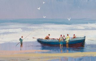 Christopher Tugwell; Fishing Boat on the Beach