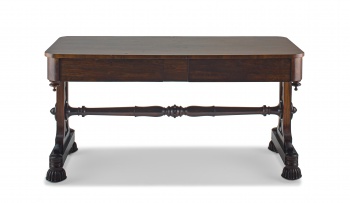 An early Victorian rosewood sofa table