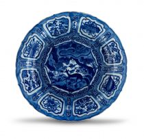 A Chinese blue and white 'Kraak' dish, Ming Dynasty, Wanli period, 1573-1620
