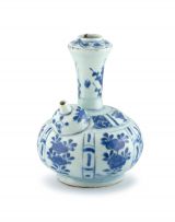 A Chinese blue and white 'Kraak' kendi, Ming Dynasty, Wanli period, 1573-1620