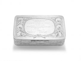 A Cape silver presentation box, Peter Clarke Daniel, 19th century