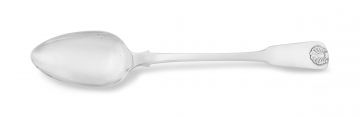 A Cape silver 'Fiddle & Shell' pattern basting spoon, John Townsend, 19th century