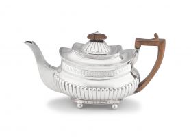 A George III silver teapot, James Tookey, London, 1805