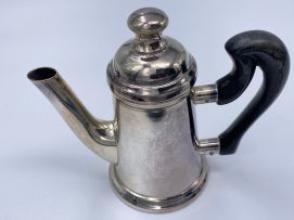 An Italian silver coffee service, Palermo, .800 sterling, mid 20th century, of small proportions