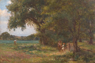 Arthur Kemp Tebby; Figures in a Field