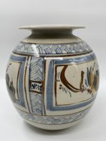 Bruce Walford; Vase with Foliate Panels between Diaper Boarders