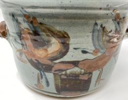 Walford Studio; Massive Casserole Dish and Cover with Stylised Birds