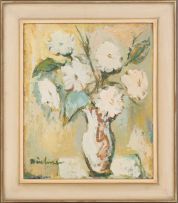 Carl Büchner; Blomme (Vase of White Flowers)