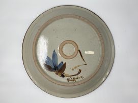 Bruce Walford; Stylized Flower Stoneware Dish