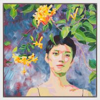 Tamlin Blake; Portrait with Yellow Flowers
