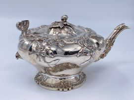 A William IV silver tea service, Robert Makepeace & Richard Sibley, London, 1833-1835