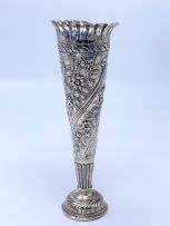 A Victorian silver specimen vase, William Comyns & Sons, London, 1892